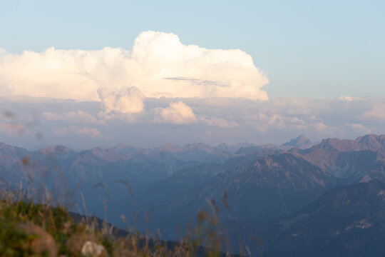 Germany, Bavaria, Allgaeu, Gruenten mountain, Peak of "Gr&uuml;nten" near Immenstadt