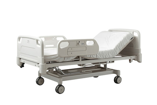 Electric healthcare bed with elevated mattress section