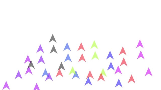 colorful floating upward arrow icons animation with smooth rise and fade transition.