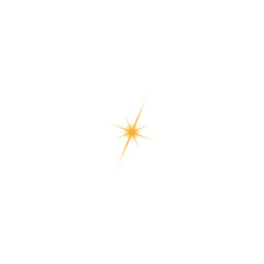 Fototapeta premium Small Golden Twinkle Star Light Effect PNG Overlay Isolated on Transparent Background