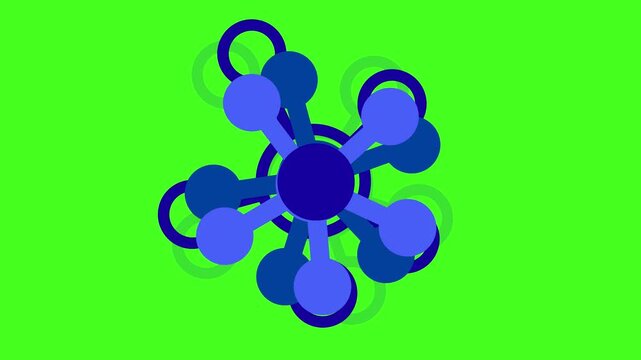 Mind Map animated icon animation video on green screen