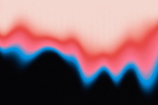 Abstract melted gradient background, blurred pink blue black liquid waves wallpaper with grain texture, soft neon color transition