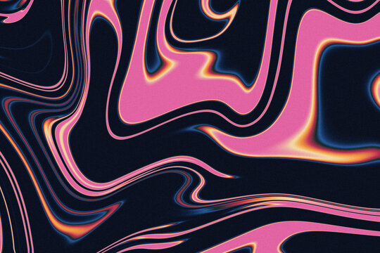 abstract neon liquid background, black and pink gradient pattern, grainy texture