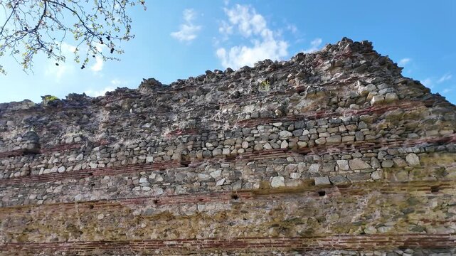 Ruins of Roman fortifications in ancient city of Diocletianopolis, town of Hisarya, Plovdiv Region, Bulgaria