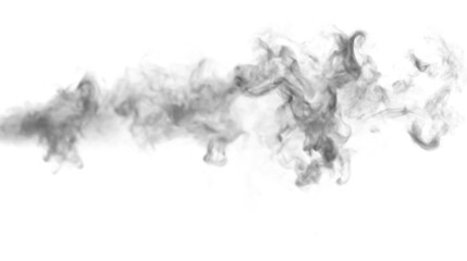 Obraz premium Swirling black smoke on a transparent background with no distinct shape or form