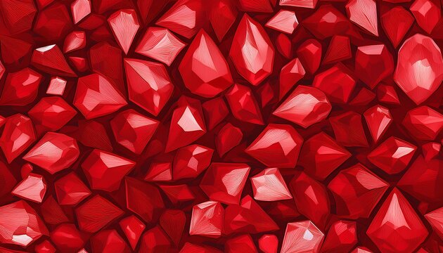 seamless red ruby background generative ai