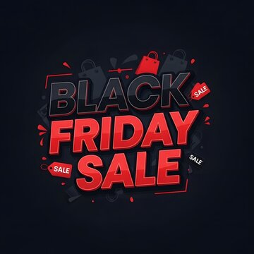 Black Friday sale banner with explosive red design. High-impact retail discount promotion for e-commerce and advertising campaigns.