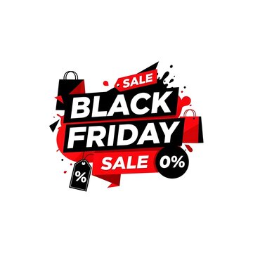 Black Friday sale banner with explosive discount offer. High-impact retail promotion graphic featuring bold typography and dynamic splatter effects.
