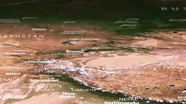 Flight From Seoul SOUTH KOREA Tehran IRAN with flag pins