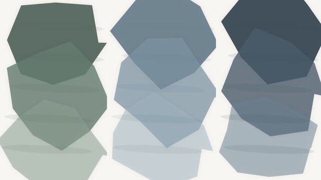 Organic Abstract Triptych Panels Background Animation | Multi Panel Motion Graphic