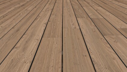 Fototapeta premium Wooden Floor with Parallel Planks in Natural Light