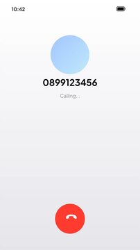 Smartphone Outgoing Call User Interface Mobile Screen Phone Unavailable Error Status Video