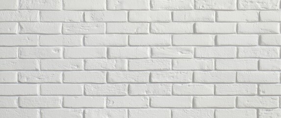 Fototapeta premium White Brick Wall Texture in Uniform Pattern