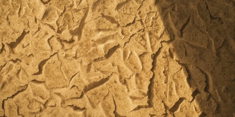 Fototapeta premium Textured Dry Earth Surface with Cracks and Crevices in Warm Tones