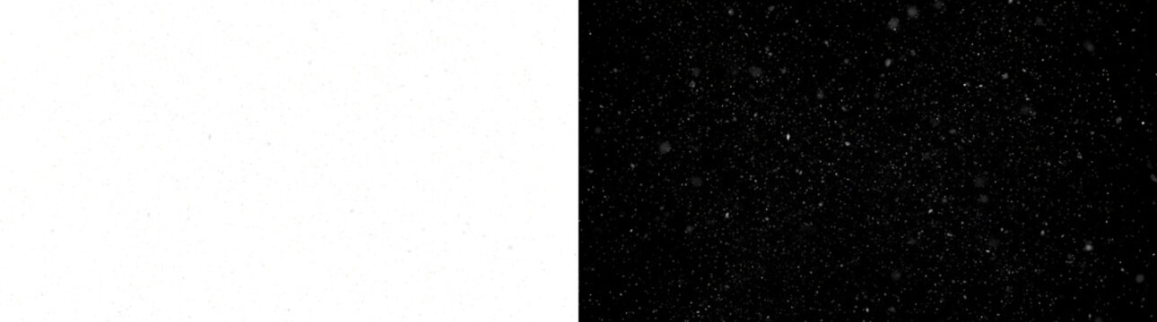 Dust particle texture with scattered white specks and soft bokeh dots creating an atmospheric grain effect for design projects in PNG, Transparent and Black Background Versions