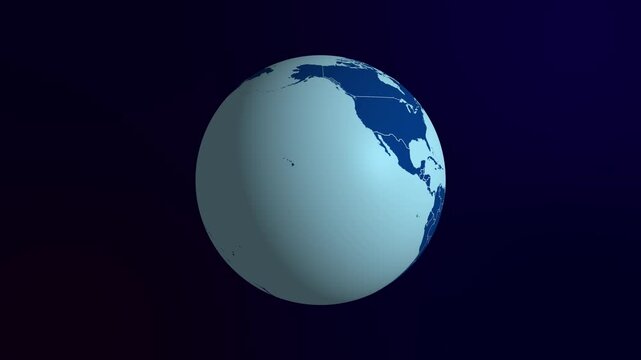 3D glossy Planet Earth Rotation Animation. World map with borders of all countries. Location India on the globe. Outline. Flag of India. Satellite. Globe. 4K. Animated Video