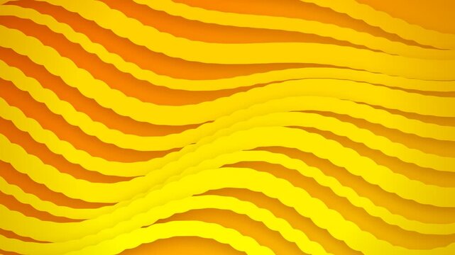 3D bright colorful yellow folded paper effect abstract background. Maze of paper concept.