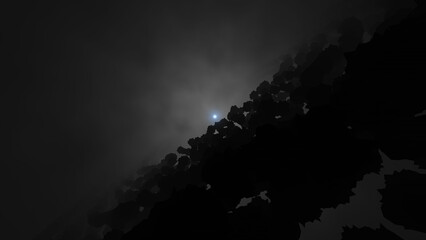 The Kuiper Belt. 3d illustration © Wublie