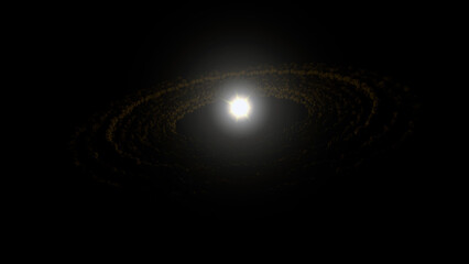 The Kuiper Belt. 3d illustration © Wublie