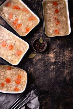 Aspic with meat, natural collagen