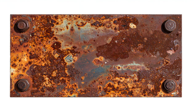 Rusty Metal Plate with Corrosion and Texture