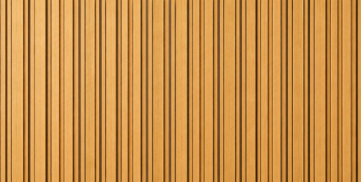 Warm natural wood slat wall with modern vertical panel texture