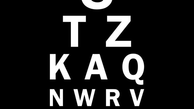Eye Sight Test Board Animation