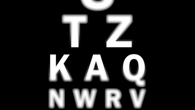 Eye Sight Test Board Animation