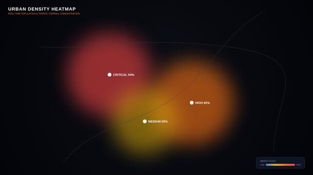 Heatmap Analytics Map Animation | Data Visualization Motion Graphic