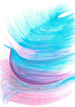 Abstract background of blue pink arched lines in the form of a sail ship in the water