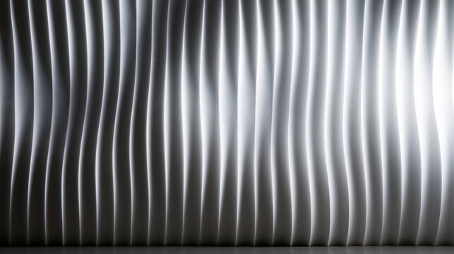 Abstract Modern White Wavy 3D Wall Texture Background