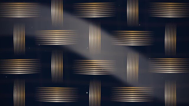 A captivating abstract pattern featuring smooth flowing lines and cylindrical shapes with metallic textures that create a mesmerizing visual effect suitable for diverse design projects