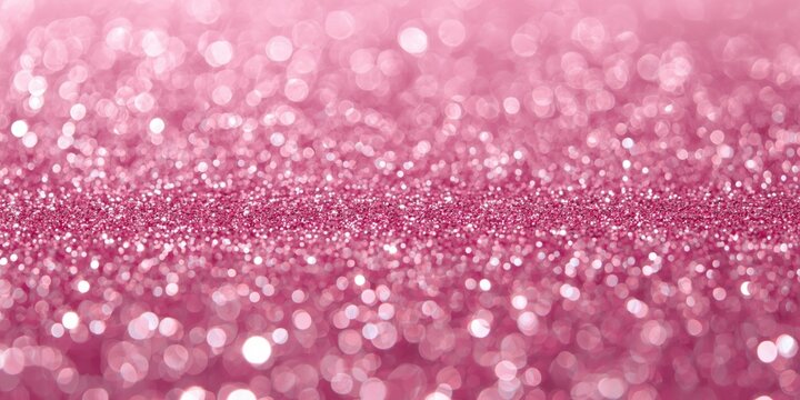 Pink Glitter Background with Bokeh Effect in Soft Focus