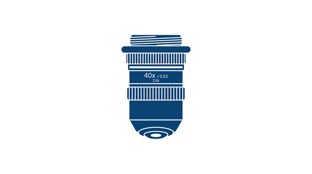 Microscope Objective Lens Isolated Icon