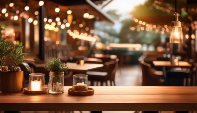 a soft focus image depicting a cozy cafe ambiance with blurred lights and furniture creating a warm and inviting atmosphere for relaxation