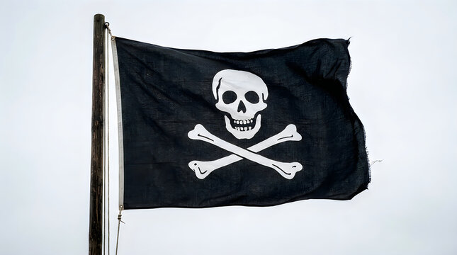 Black and white skull crossbones vector icon