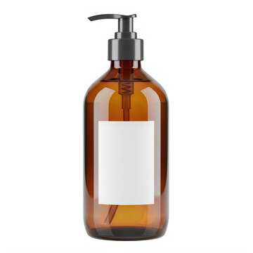 Brown soap dispenser bottle with pump