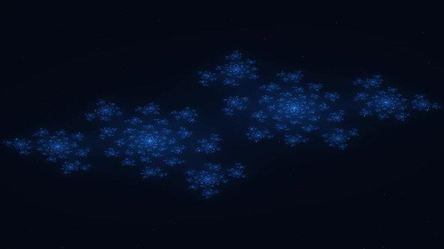 Blue Julia set fractal zoom animation