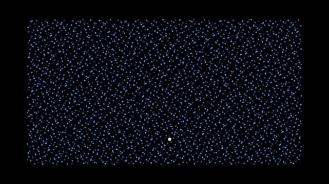 Blue Halton sequence quasi-random points animation