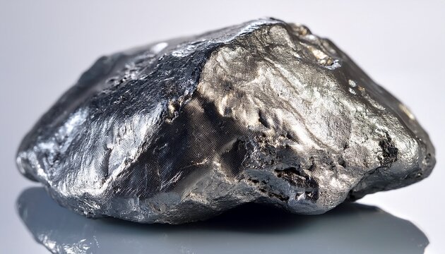 small zinc ore mineral with metallic luster on grey surface rough natural zinc rock used in industrial or geological concepts useful for mining and metallurgy ideas