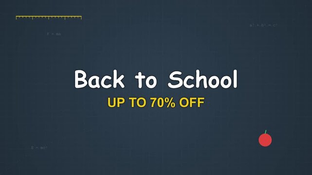 Back to School Promotion Motion Graphic with Educational Icons