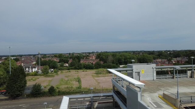 Aerial View of Belgrade Plaza and Coventry Skyline
