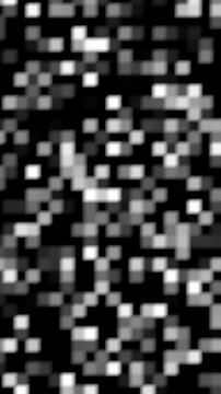 pulsing digital privacy filter. Vertical Monochrome Mosaic Privacy Filter for Censoring Sensitive Social Media Content Featuring Dynamic Shifting Grayscale Pixel Blocks 4k video