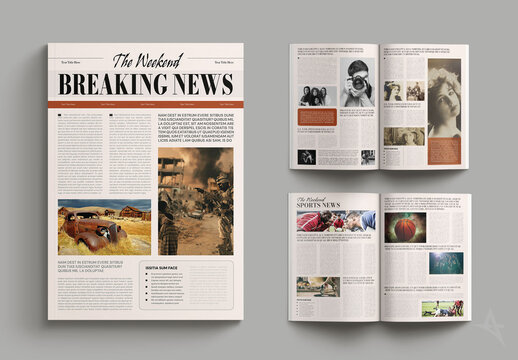 Weekend Breaking News Template Layout