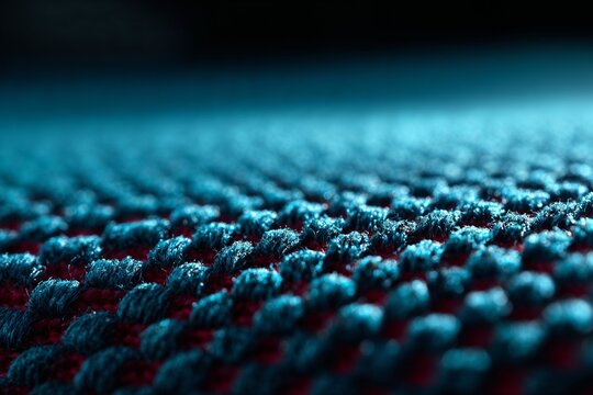 Macro texture of blue yoga mat for fitness background
