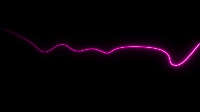 neon line animation on a black background