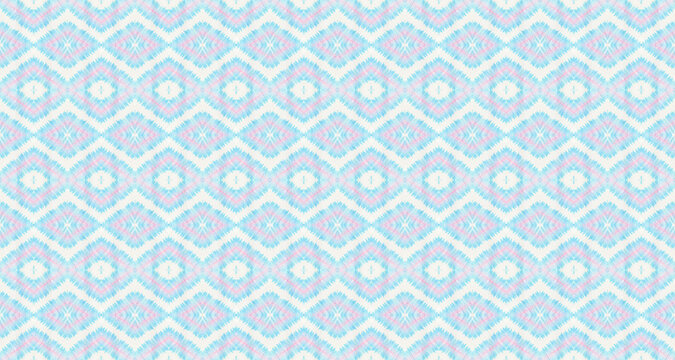 Blue Abstract Spot. Art Bohemian Tye Dye Blob. Subtle Watercolor