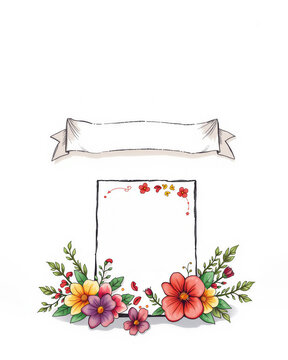 National Hispanic Heritage Month Celebration Design with Cultural Flags and Floral Typography