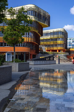 Award-winning architecture of the Vienna University of Economics and Business (WU) campus, Austria	
