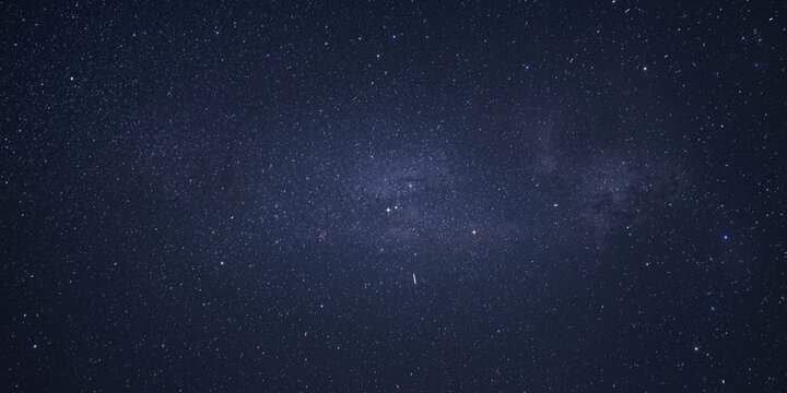Starry Night Sky with Milky Way Galaxy and Distant Stars